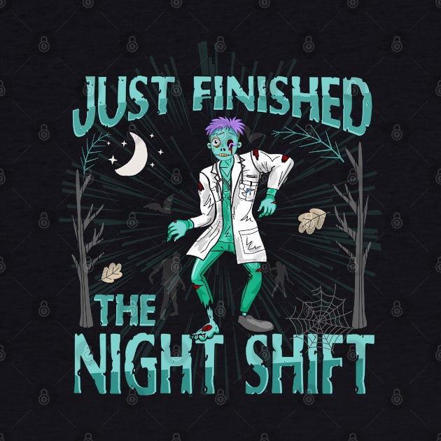 Funny Halloween Doctor Lab Coat Tired Zombie Costume Medical by Jandjprints